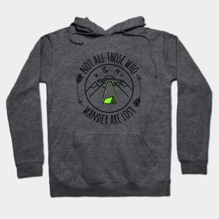 Funny UFO Not All those who wander mountains camping Hoodie